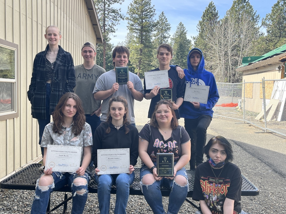 Swiftwater Students holding awards