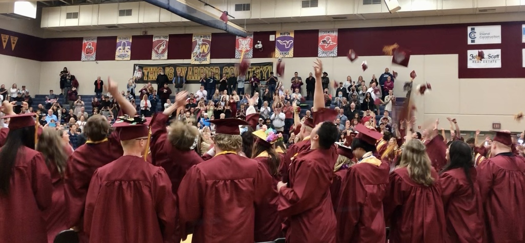 graduation caps thrown into the air 