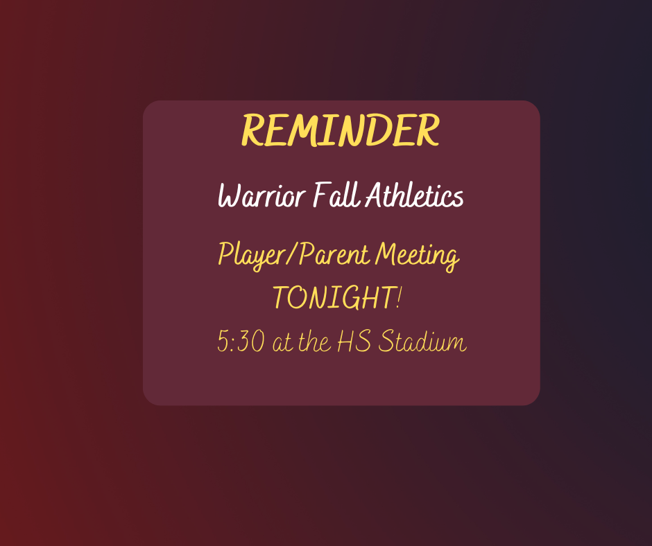 Fall Athletics Meeting 