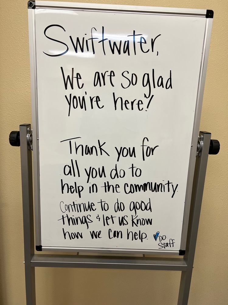 message of thanks written in a white board